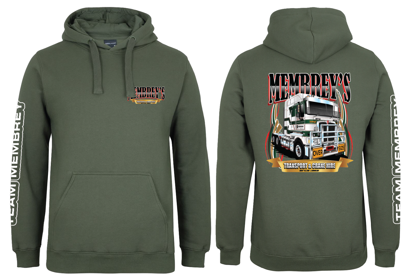 * PRE ORDER * ARMY GREEN PULLS HOODIE